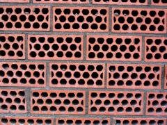 Pared de ladrillo perforado